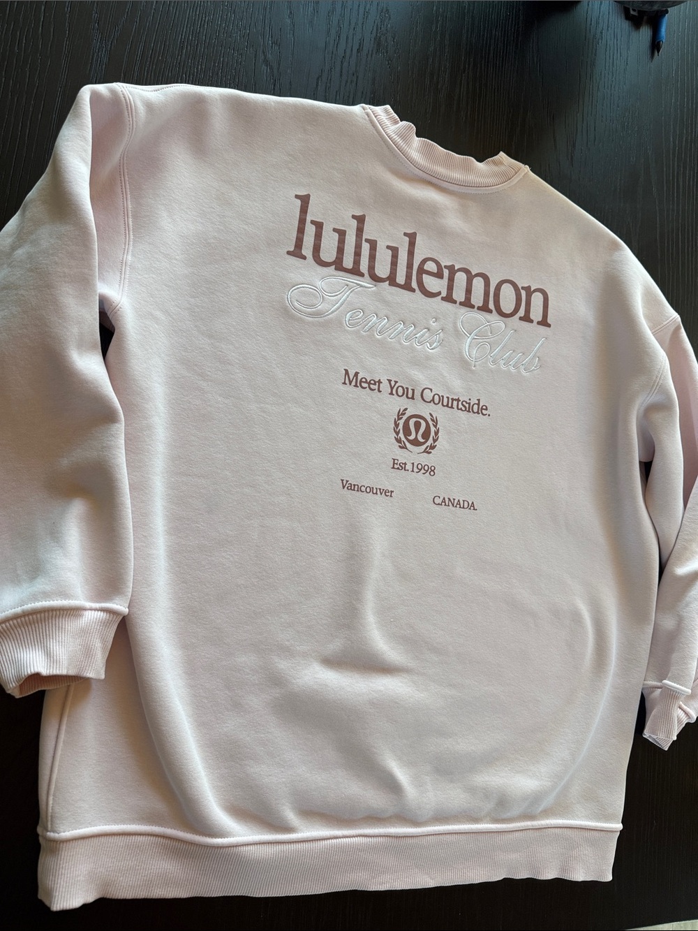 Lululemon Heavyweight Fleece Pullover Tennis Club Strawberry Milkshake Small/Med - Picture 7 of 10